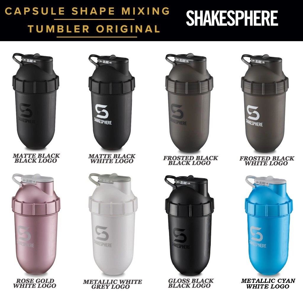 ShakeSphere Tumbler Steel: Insulated Protein Shaker Bottle Keeps Hot Drinks Hot & Cold Drinks Cold, 24 oz (Rose Gold)