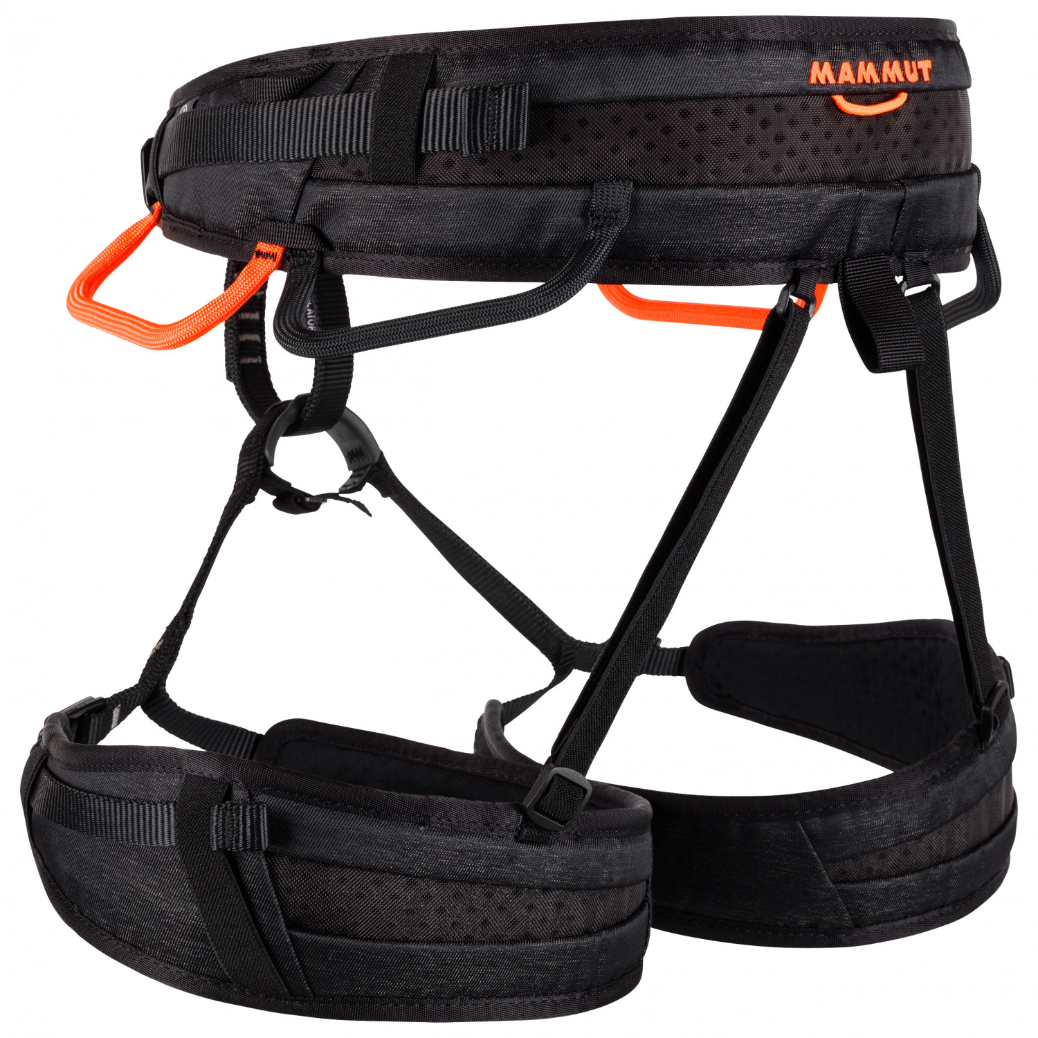 Mammut Ophir 4 Slide Climbing Harness (Black-Safety Orange)(UNISEX)
