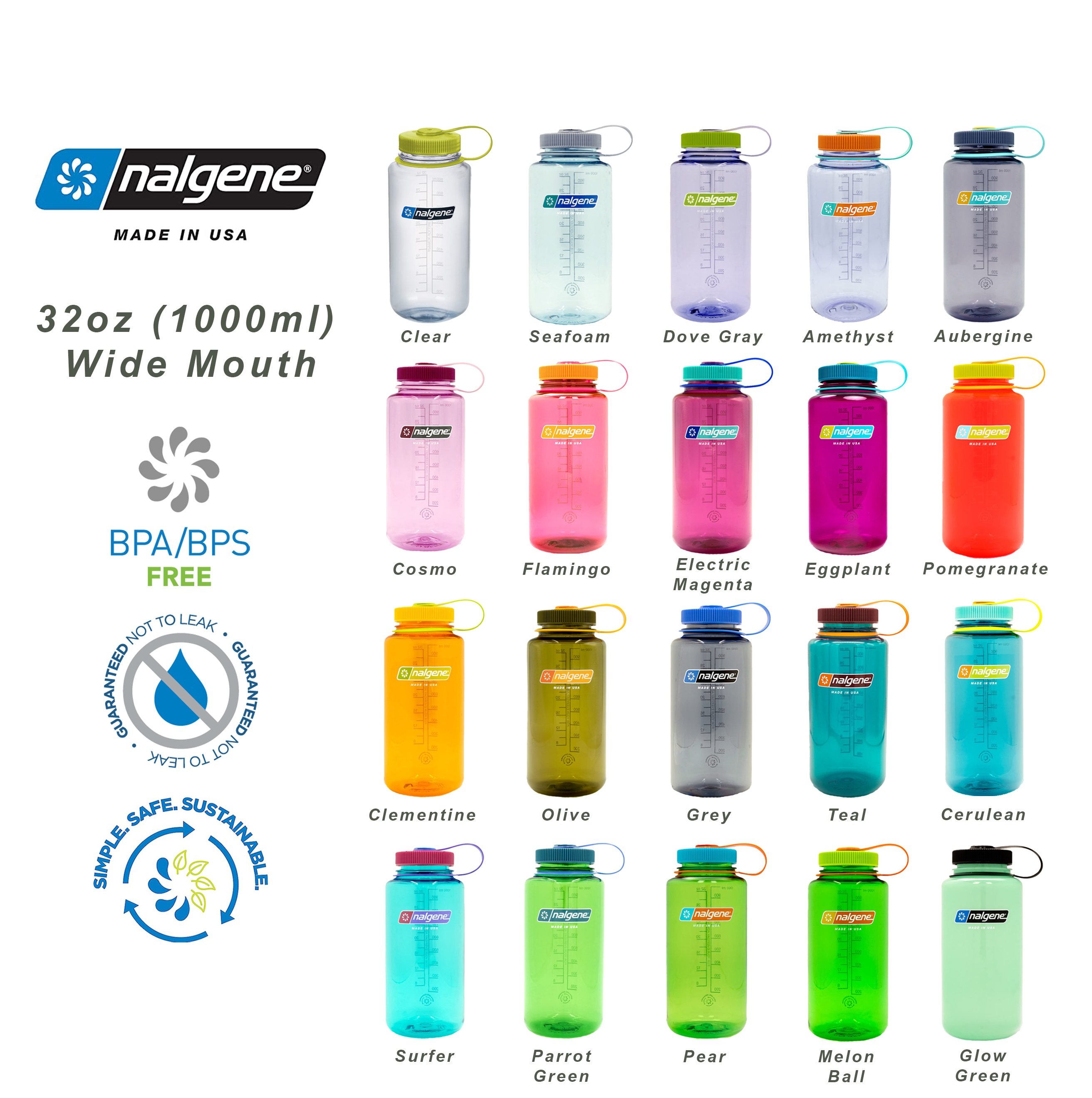 The Wave - BPA Free Plastic Sports Water Bottle with Straw - 24 oz by EcoVessel, Galactic Ocean