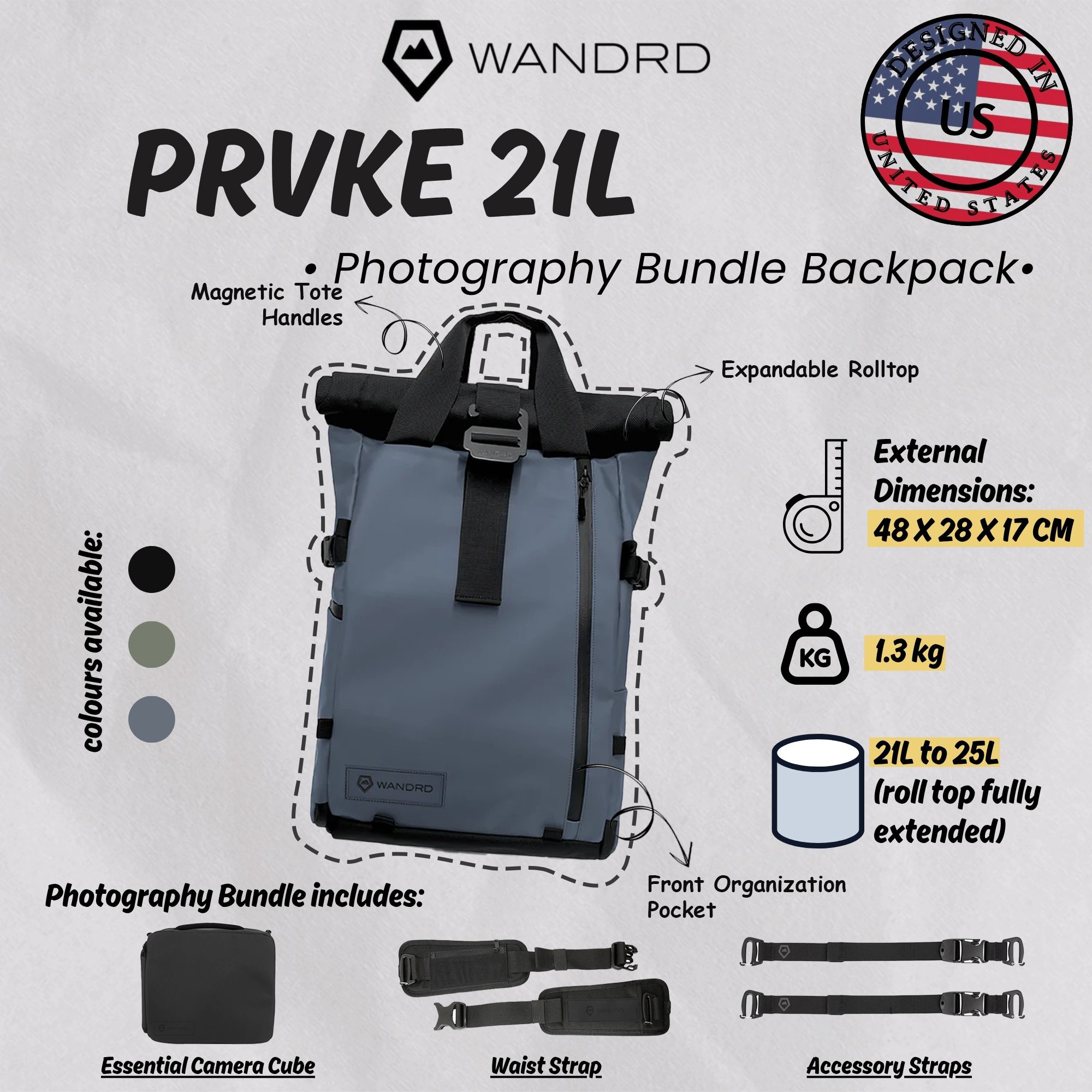 WANDRD PRVKE 21L Photography Bundle Camera Backpack