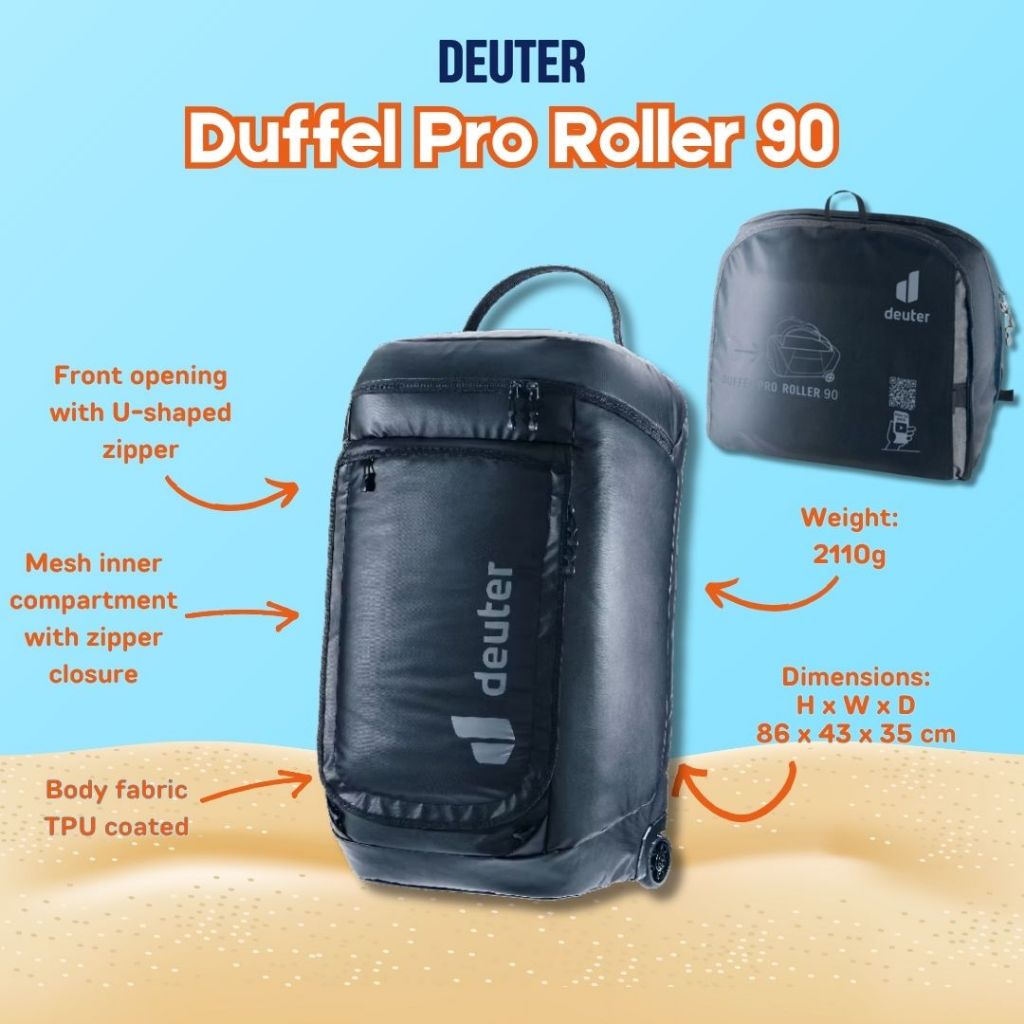 DEUTER Duffel Pro Roller 90 (Black)