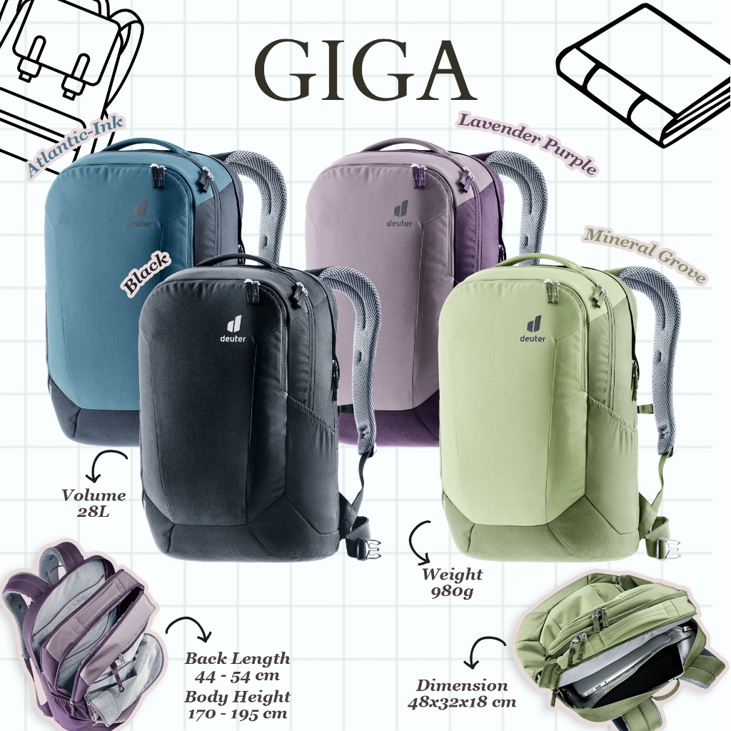 DEUTER GIGA Lifestyle Daypack | Laptop Backpack | 28 liters