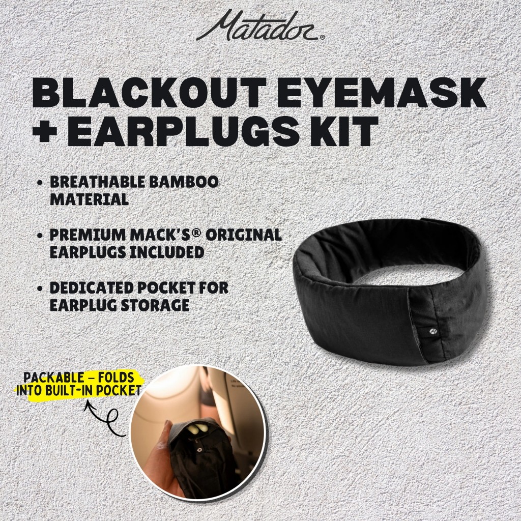 Matador Blackout Eyemask + Earplugs Kit
