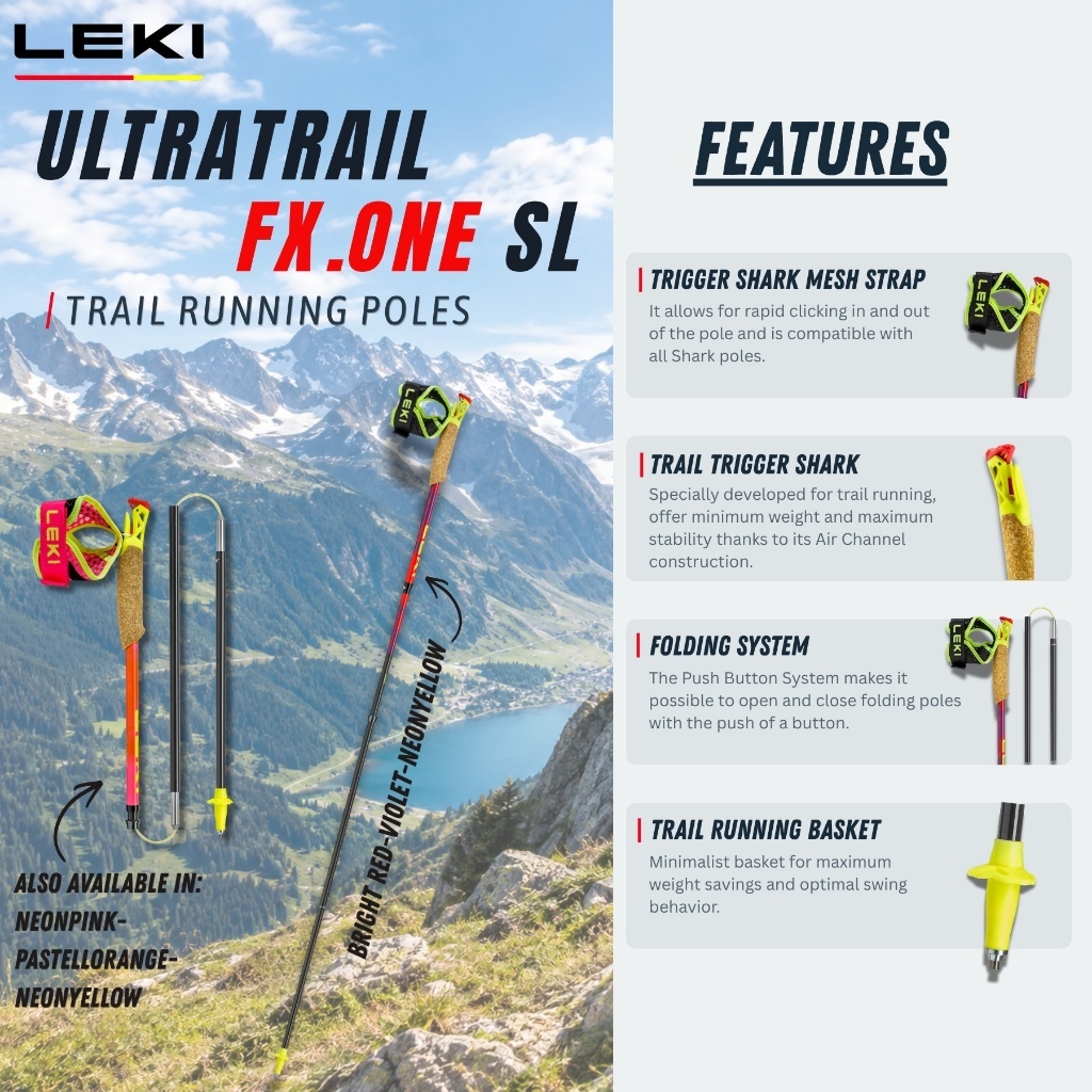 Leki Ultratrail FX.One SL Trail Running Poles (One Pair)
